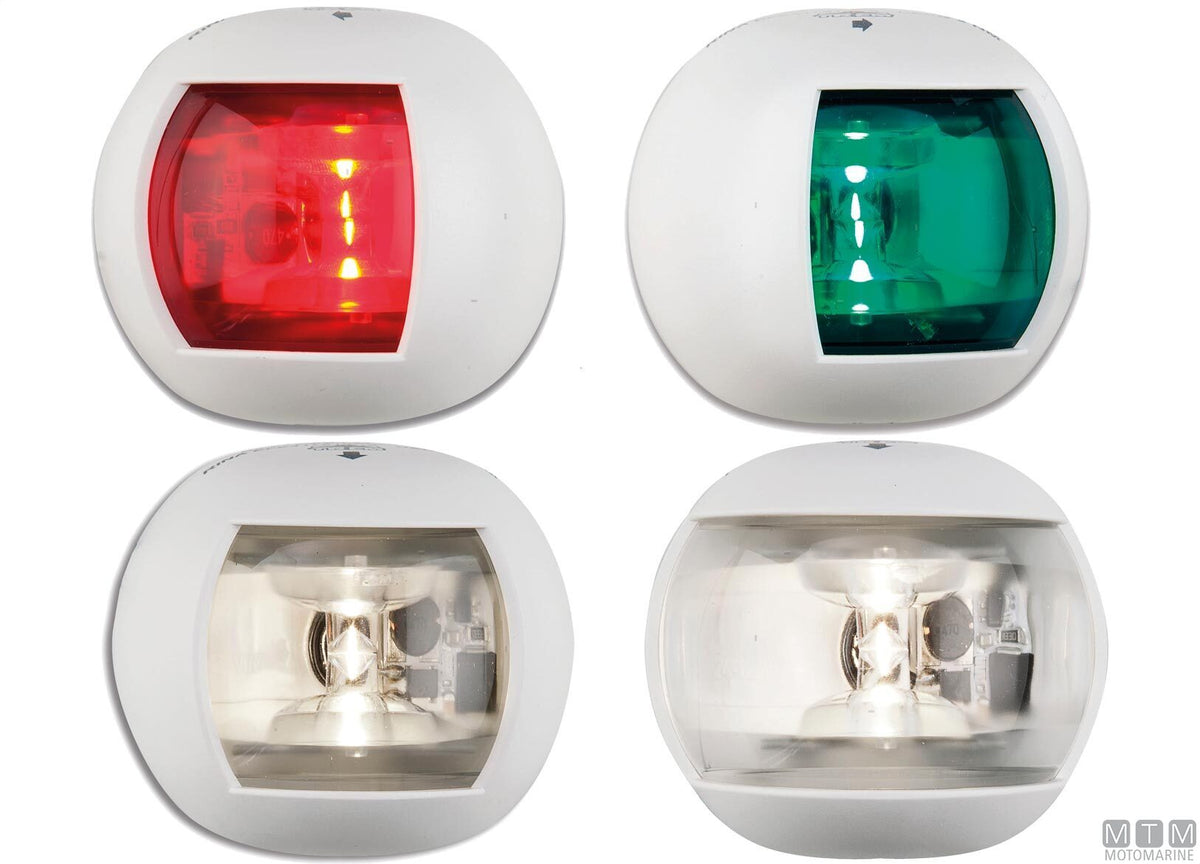 FANALE DI VIA LATERALE LED VERDE MEZZA SFERA BIANCO 70X63MM