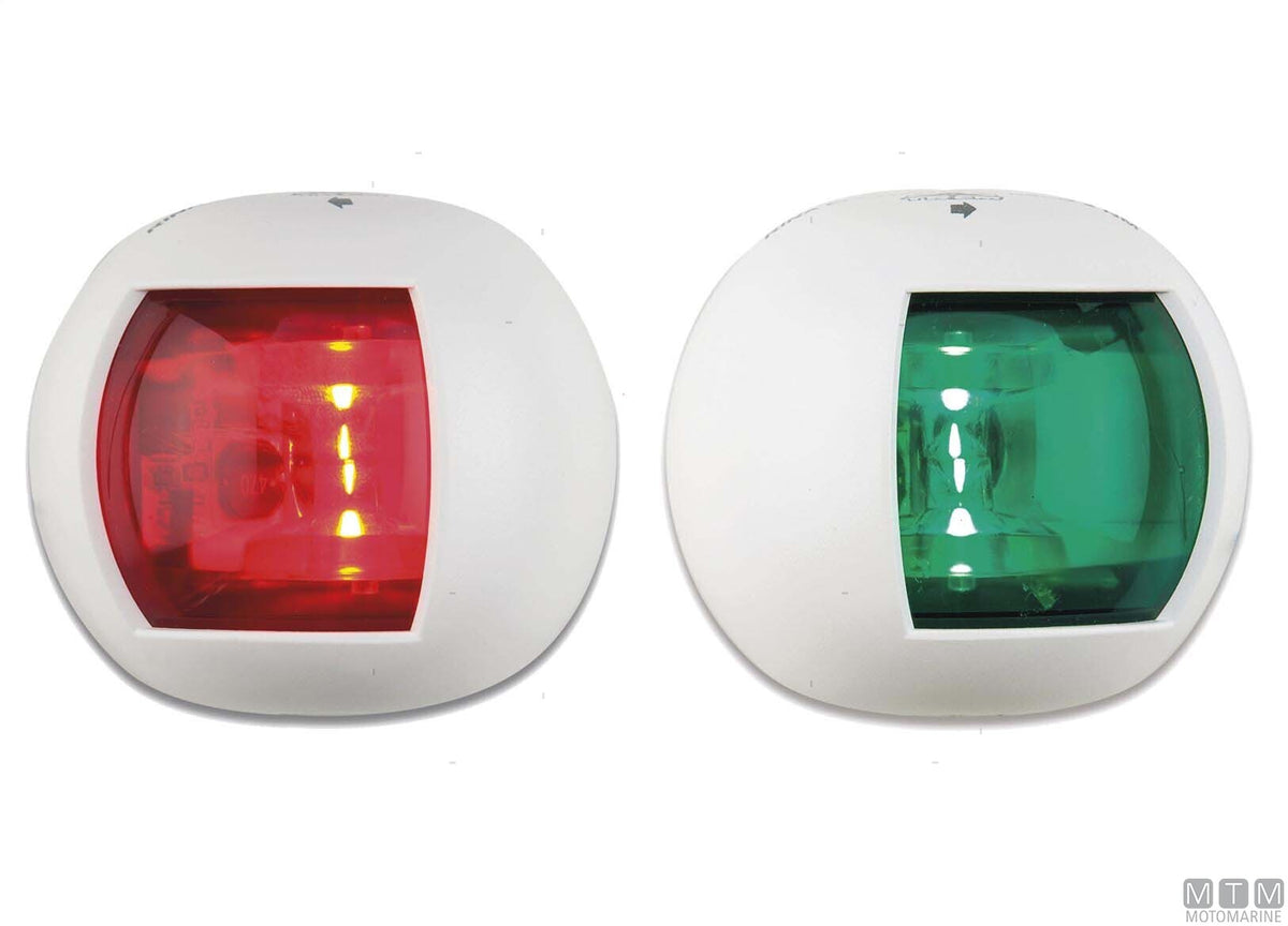 FANALE DI VIA LATERALE LED ROSSO MEZZA SFERA BIANCO 70X63MM