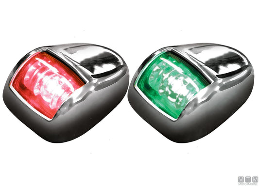 FANALE DI VIA LATERALE LED VERDE ORIONIS RINA IN ACCIAIO INOX