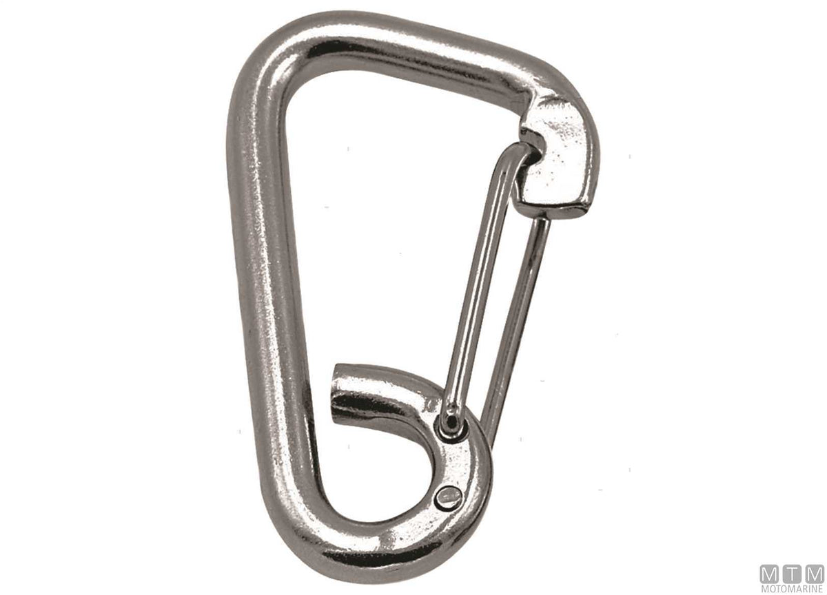 MOSCHETTONE LARGO CON LEVA A MOLLA D8MM ACCIAIO INOX 316