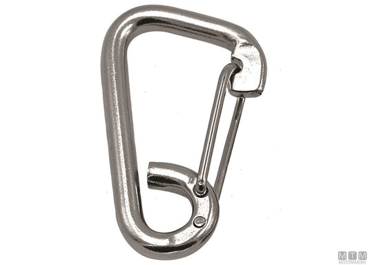 MOSCHETTONE LARGO CON LEVA A MOLLA D12MM ACCIAIO INOX 316