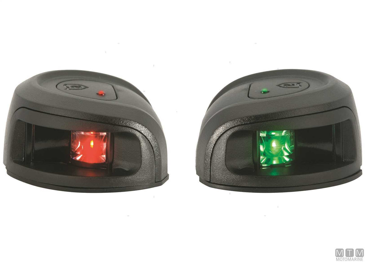 COPPIA FANALI DI VIA LATERALI LED ROSSO E VERDE ATTWOOD NERI
