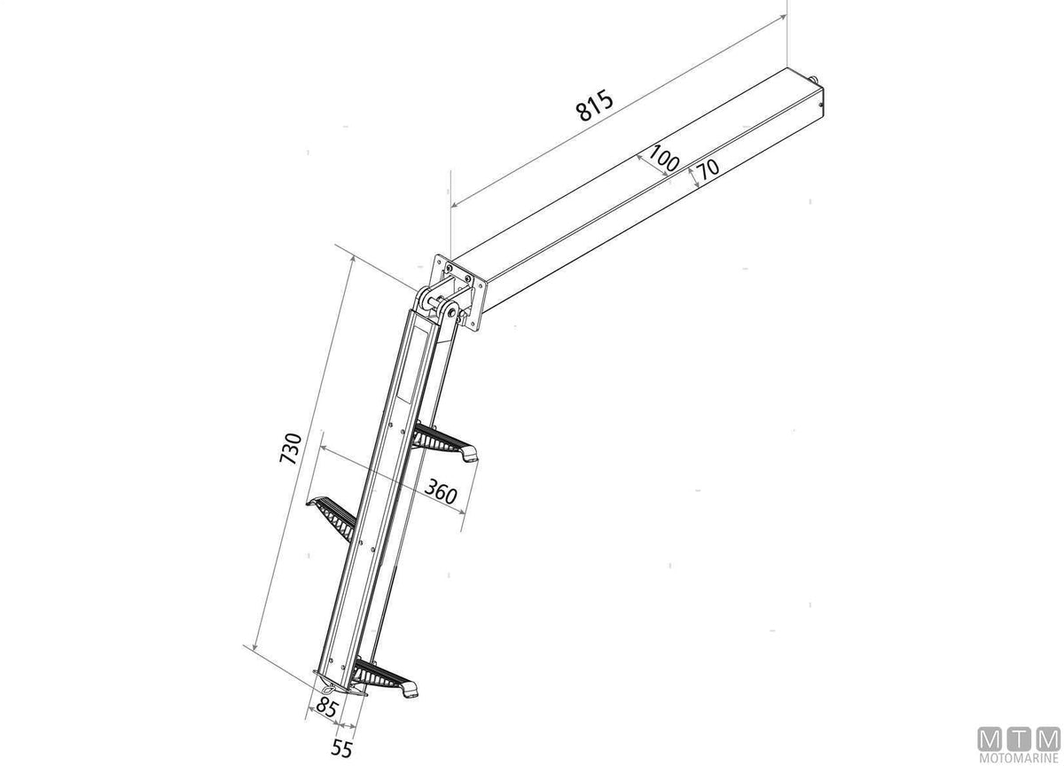 SCALETTA A INCASSO GARELICK A 3 GRADINI ALLUMINIO