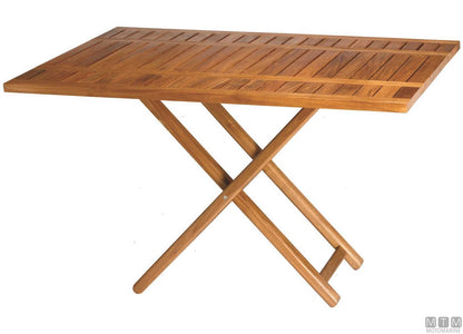 TAVOLINO REGOLABILE MB IN TEAK 120X40/80CM H75/60CM