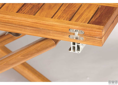 TAVOLINO REGOLABILE MB IN TEAK 120X40/80CM H75/60CM