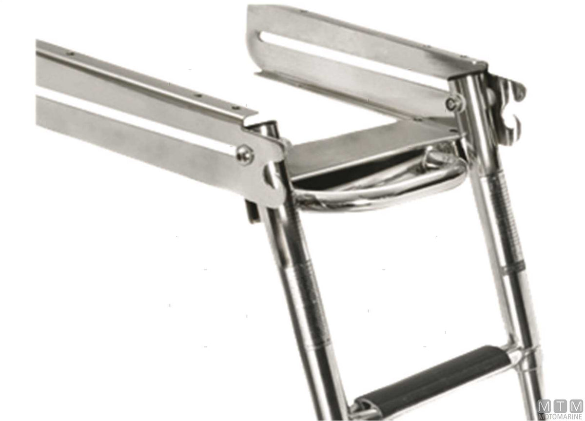 SCALETTA ESTRAIBILE A 4 GRADINI CON MANIGLIA ACCIAIO INOX 316