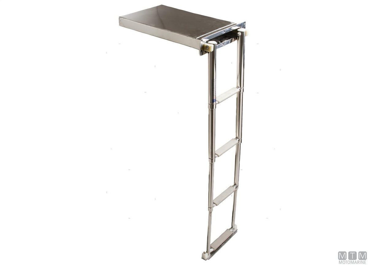 SCALETTA ESTRAIBILE IN BOX A 4 GRADINI ACCIAIO INOX 316
