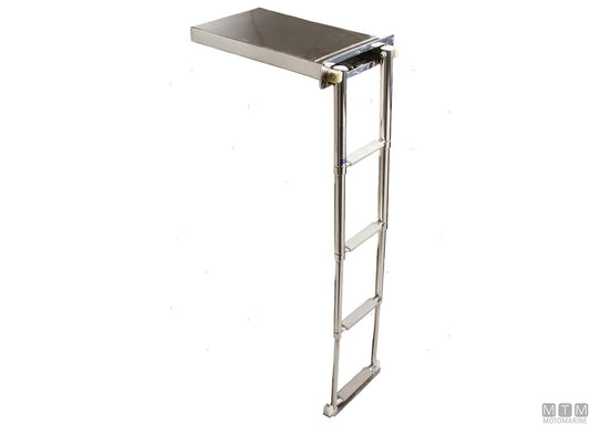 SCALETTA ESTRAIBILE IN BOX A 4 GRADINI ACCIAIO INOX 316