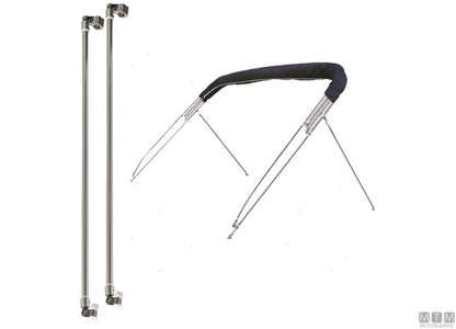 CAPOTTINA TESSILMARE BIANCA 3 ARCHI INOX 316 W170CM H140CM