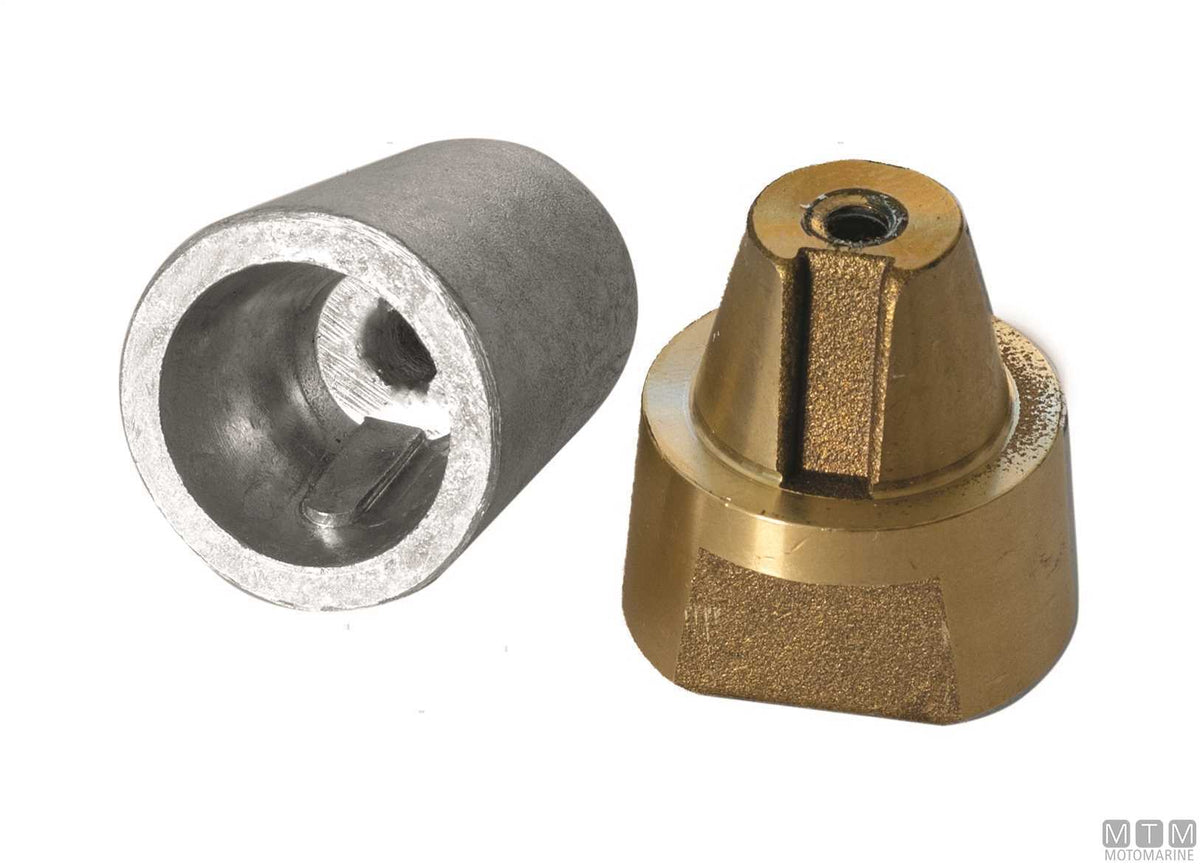 OGIVA PER ASSE D45/50MM CON ANODO TRONCO DI CONO