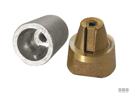 OGIVA PER ASSE D45/50MM CON ANODO TRONCO DI CONO