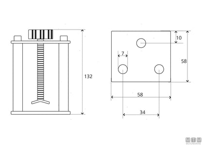 MUSONE PASSA CATENA BASCULANTE CLASSIC 400MM IN ACCIAIO INOX 316
