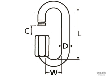 MAGLIA RAPIDA D10MM ACCIAIO INOX 316