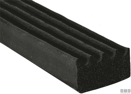 GUARNIZIONE TRIM-LOK RIBBED RUBBER NERO 12MM ADESIVO 3M L15M