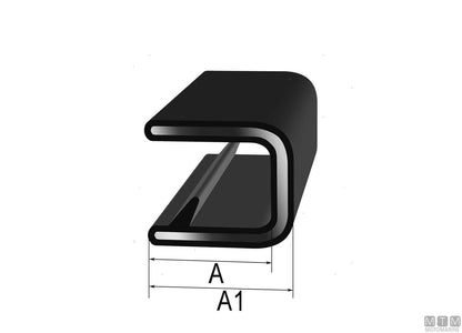 PROFILO AUTOBLOCCANTE TRIM-LOK EDGE NERO 7>8.5MM L15M