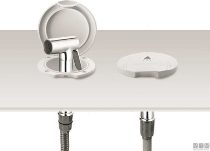 TUBO DOCCIA INOX 2.2M TERMINALI 1/2"-1/2"