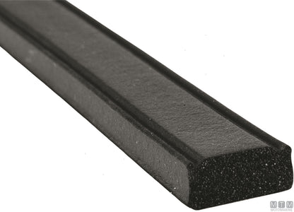 GUARNIZIONE TRIM-LOK FLAT RUBBER NERO 12X3MM ADESIVO HT L15M