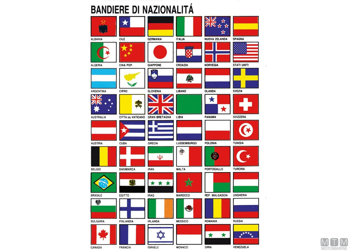 TABELLA ADESIVA BANDIERE INTERNAZIONALI