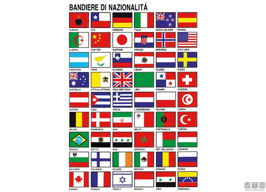 TABELLA ADESIVA BANDIERE INTERNAZIONALI