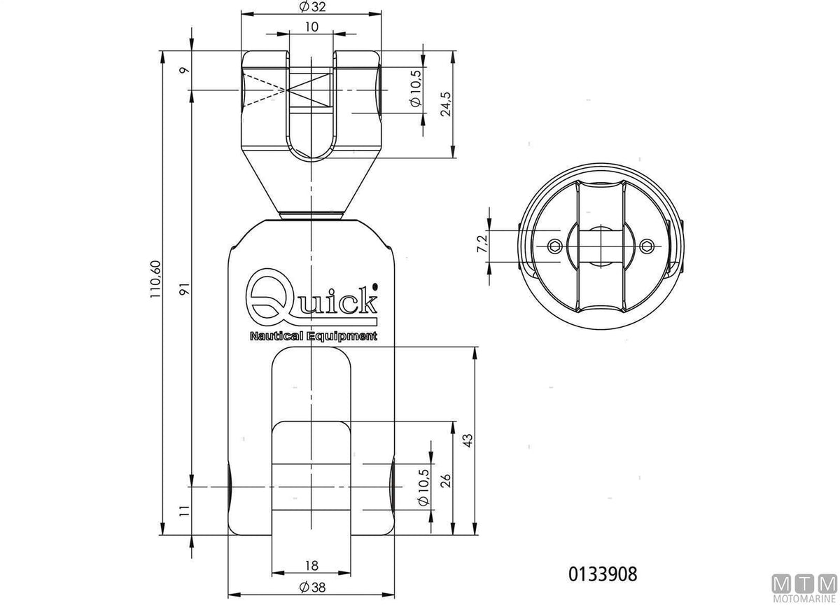 GIUNTO ANCORA OLIMPIC CATENA D10MM ACCIAIO INOX 316