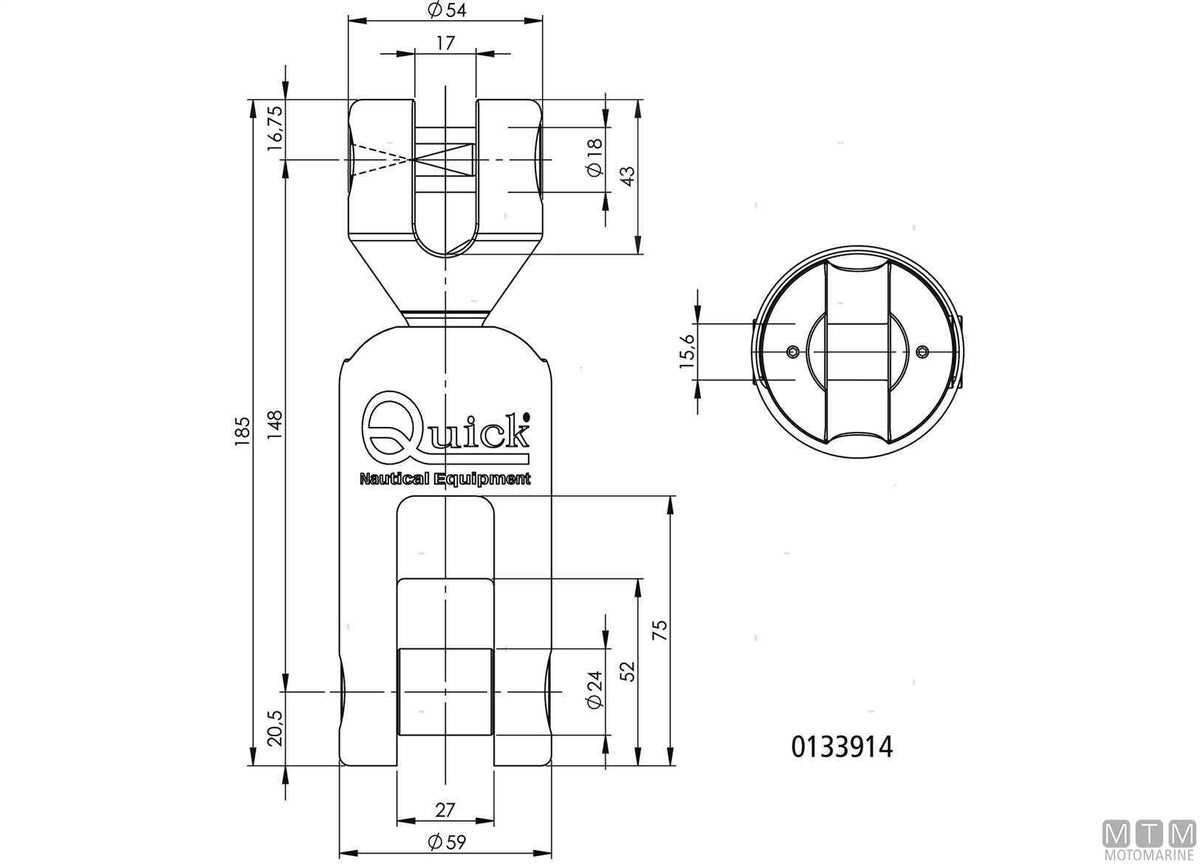 GIUNTO ANCORA OLIMPIC CATENA D10MM ACCIAIO INOX 316