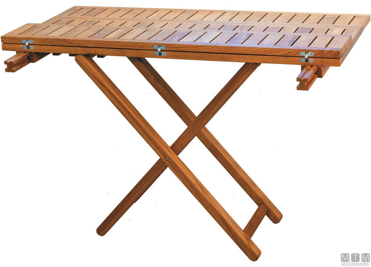 TAVOLINO REGOLABILE MB IN TEAK 120X40/80CM H75/60CM