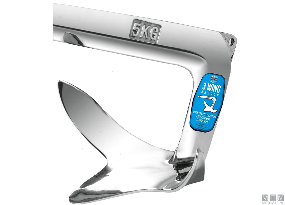 ANCORA 3-WING 5KG ACCIAIO INOX 316