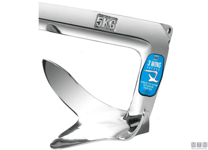 ANCORA 3-WING 20KG ACCIAIO INOX 316