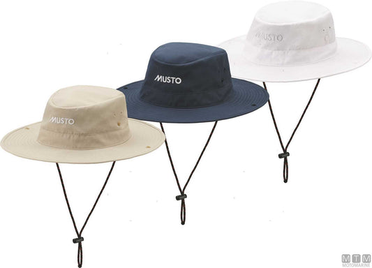 CAPPELLO MUSTO FAST DRY BRIMMED 002 BIANCO S/M