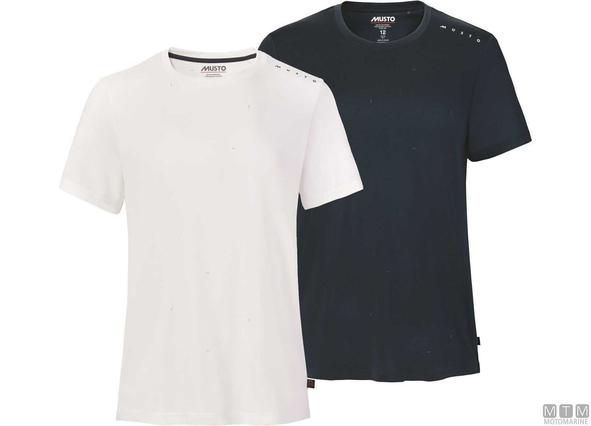 T-SHIRT MUSTO CREW SUNBLOCK DONNA 597 BLU NAVY XS