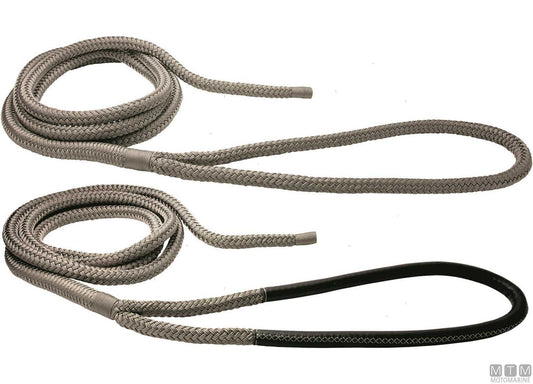 TRECCIA ORMEGGIO GRIGIA CON GASSA 75CM D28MM 16M