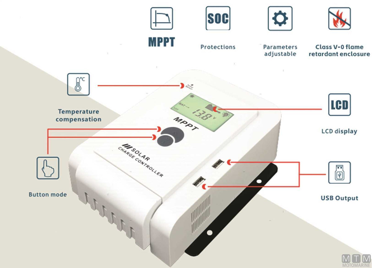 REGOLATORE DI CARICA MPPT 30A