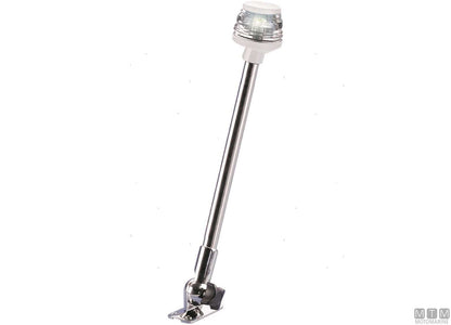 FANALE DI VIA LED 360 BIANCO SU ASTA PIEGHEVOLE CORPO NERO H100CM
