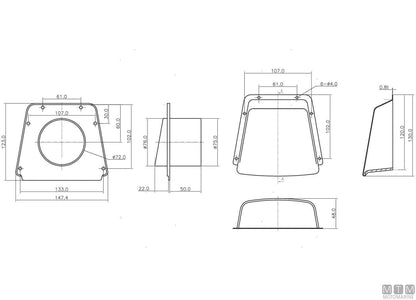 PRESA D'ARIA 150x120MM IN ACCIAIO INOX