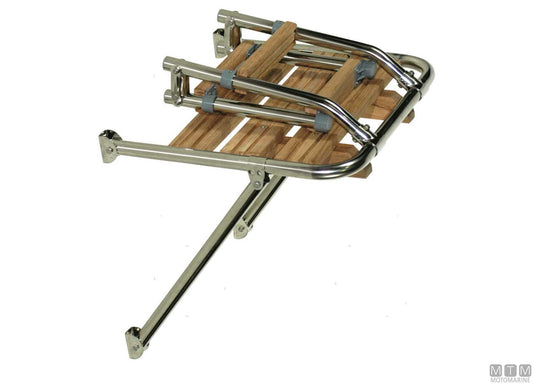 PLANCETTA TINOX M CON SCALETTA 3 GRADINI ACCIAIO INOX E LEGNO DOUSSIE