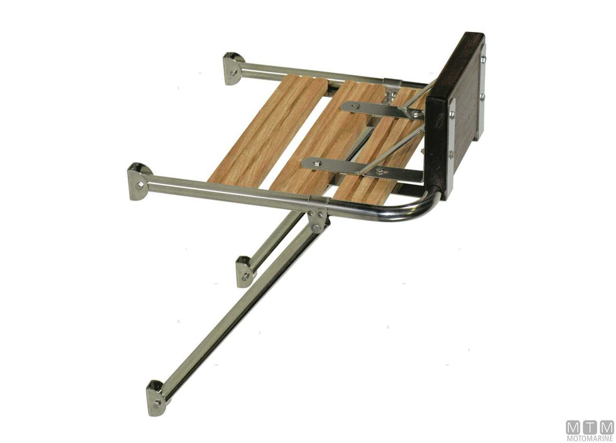 PLANCETTA TINOX S CON SCALETTA 2 GRADINI ACCIAIO INOX E LEGNO DOUSSIE