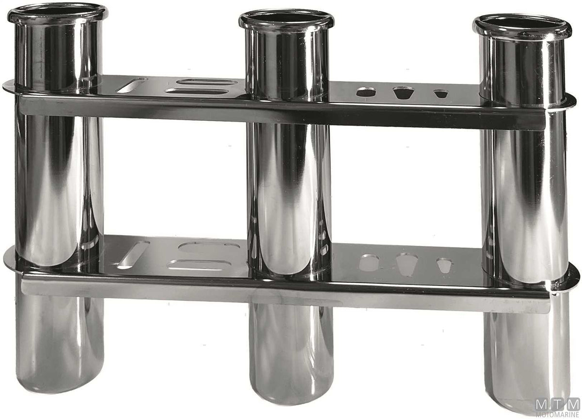 PORTACANNE 2 POSTI D40MM IN ACCIAIO INOX