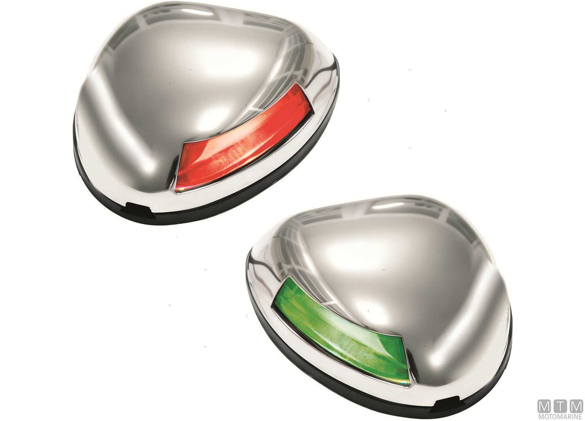 FANALE DI VIA LED DI PRUA COMBINATO ROSSO E VERDE COMPACT INOX