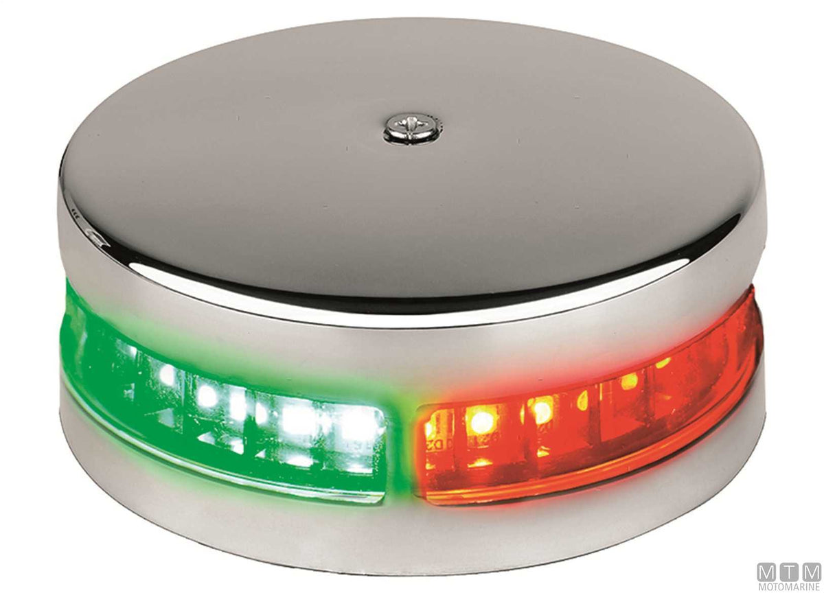 FANALE DI VIA LED DI PRUA COMBINATO ROSSO/VERDE UFO IN ACCIAIO INOX