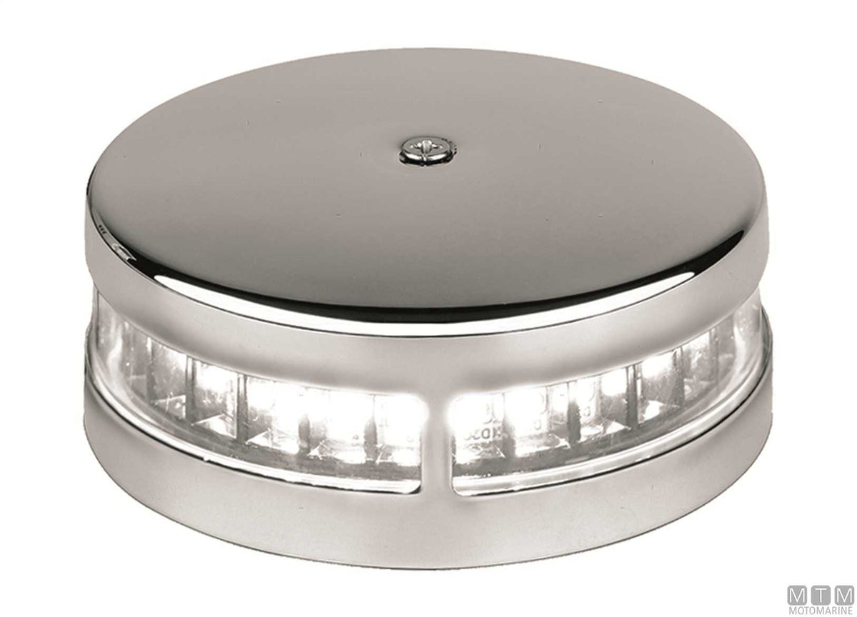 COPPIA FANALI DI VIA LED DI PRUA ROSSO E VERDE UFO IN ACCIAIO INOX