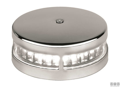COPPIA FANALI DI VIA LED DI PRUA ROSSO E VERDE UFO IN ACCIAIO INOX