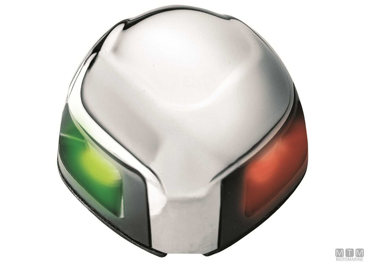 FANALE DI VIA LED DI PRUA COMBINATO ROSSO/VERDE IN ACCIAIO INOX