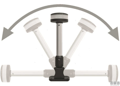 FANALE DI VIA LED 360 BIANCO SU ASTA PIEGHEVOLE UFO H15CM