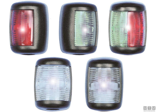 FANALE DI VIA COMBINATO ROSSO/VERDE LED MINI NERO 43X61MM