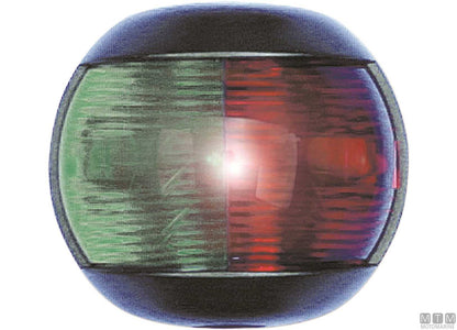 FANALE DI VIA LATERALE VERDE LED MEZZA SFERA NERO 70X63MM