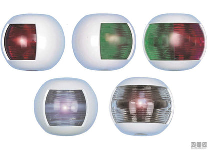 FANALE DI VIA COMBINATO ROSSO/VERDE LED MEZZA SFERA BIANCO 70X63MM