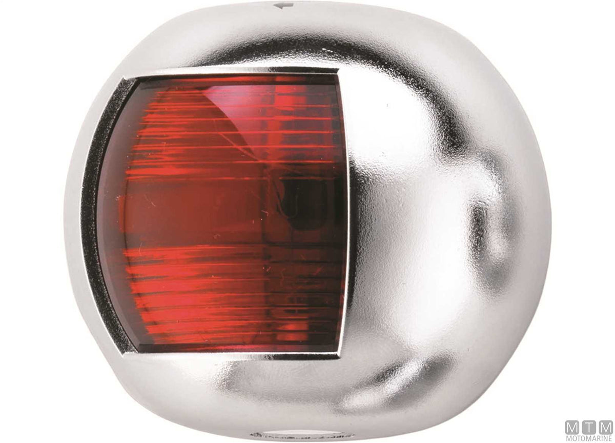 FANALE DI VIA LATERALE VERDE LED MEZZA SFERA INOX 70X63MM