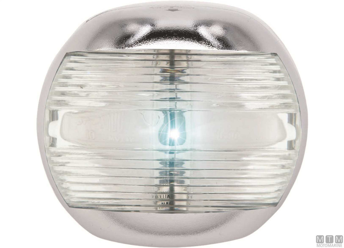 FANALE DI VIA POPPA 135 BIANCO LED MEZZA SFERA INOX 70X63MM