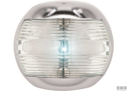 FANALE DI VIA POPPA 135 BIANCO LED MEZZA SFERA INOX 70X63MM