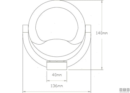 BUSSOLA A-NAUTIC C8 BRACKET NERA ROSA DA 85MM